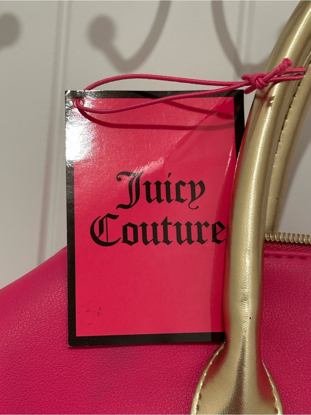Juicy Couture Pink Duffle Bag with Gold Trim - Picture 2 of 10